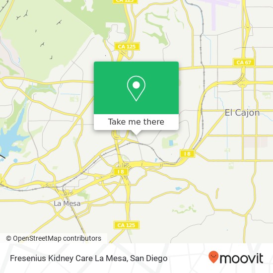 Fresenius Kidney Care La Mesa map