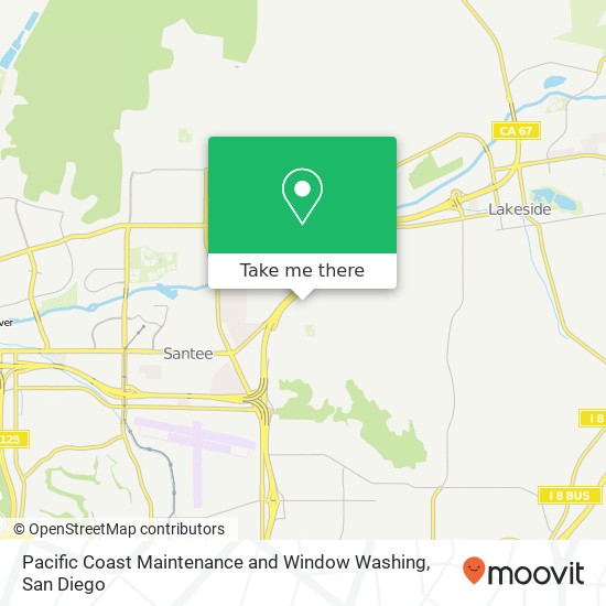 Pacific Coast Maintenance and Window Washing map