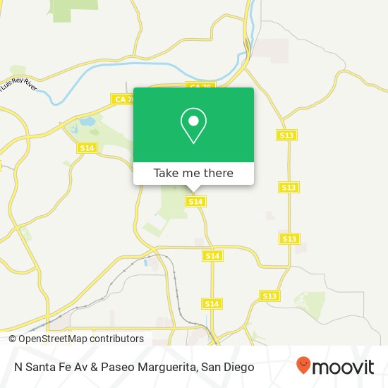N Santa Fe Av & Paseo Marguerita map