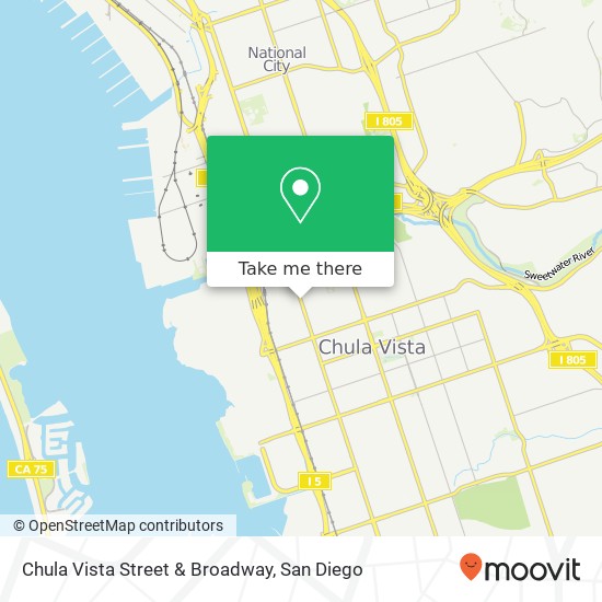 Chula Vista Street & Broadway map