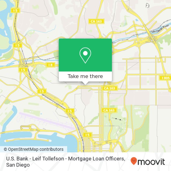 Mapa de U.S. Bank - Leif Tollefson - Mortgage Loan Officers