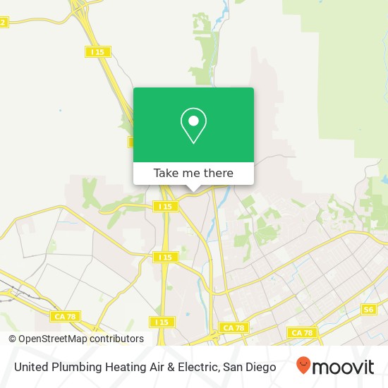 Mapa de United Plumbing Heating Air & Electric