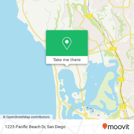 Mapa de 1225 Pacific Beach Dr