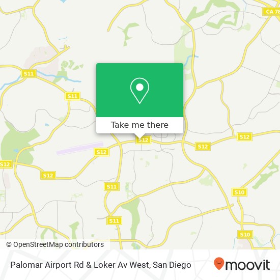 Palomar Airport Rd & Loker Av West map