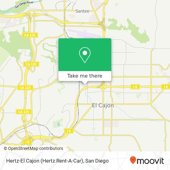 Mapa de Hertz-El Cajon (Hertz Rent-A-Car)