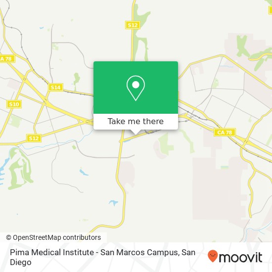 Mapa de Pima Medical Institute - San Marcos Campus