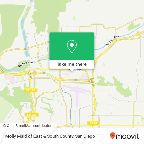 Molly Maid of East & South County map