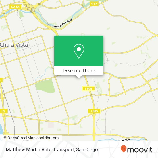Matthew Martin Auto Transport map