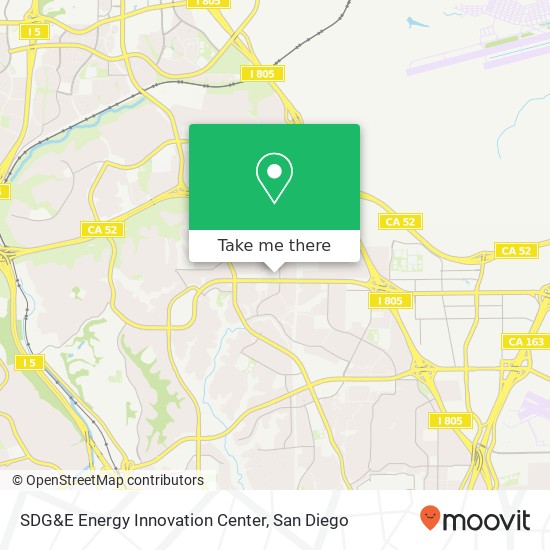 Mapa de SDG&E Energy Innovation Center