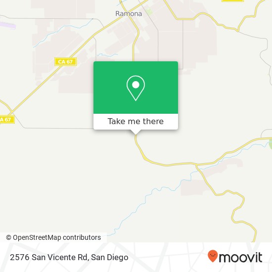 2576 San Vicente Rd map
