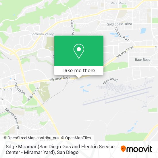 Sdge Miramar (San Diego Gas and Electric Service Center - Miramar Yard) map