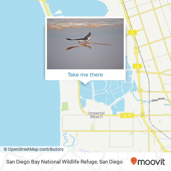 Mapa de San Diego Bay National Wildlife Refuge