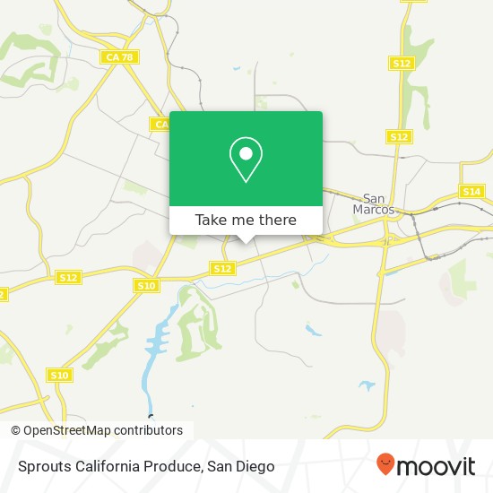 Mapa de Sprouts California Produce