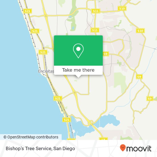 Mapa de Bishop's Tree Service