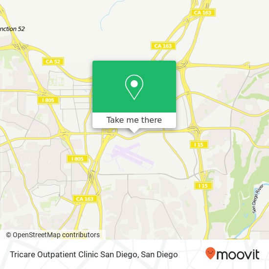Mapa de Tricare Outpatient Clinic San Diego