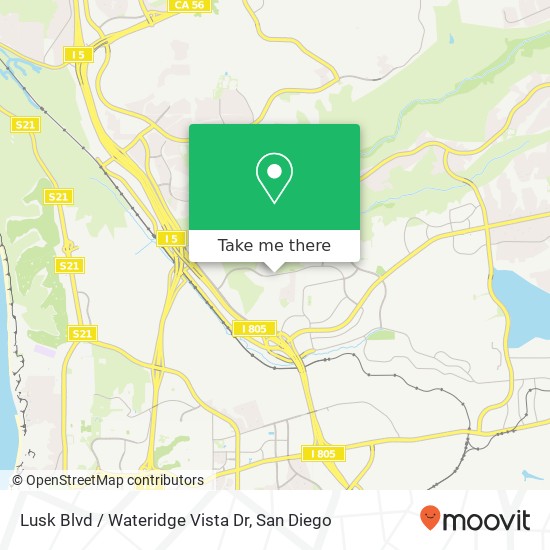 Lusk Blvd / Wateridge Vista Dr map