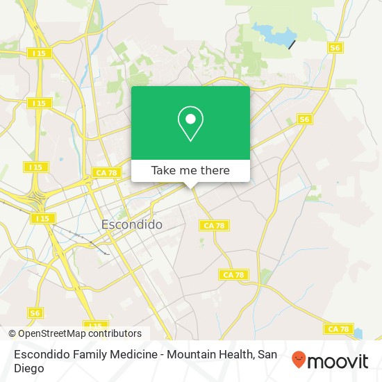 Mapa de Escondido Family Medicine - Mountain Health