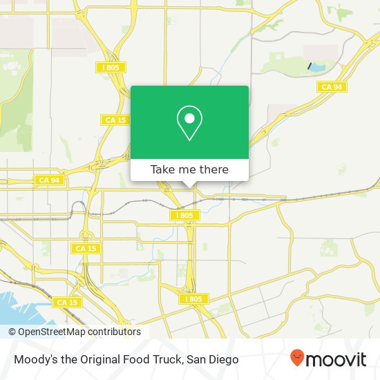 Moody's the Original Food Truck map
