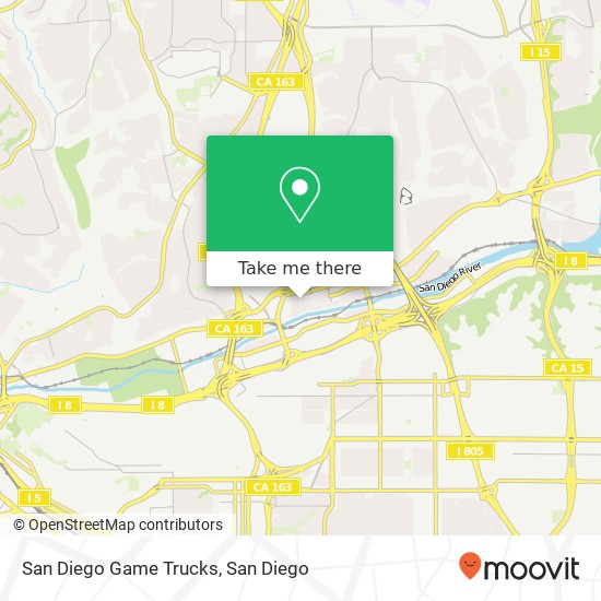 San Diego Game Trucks map