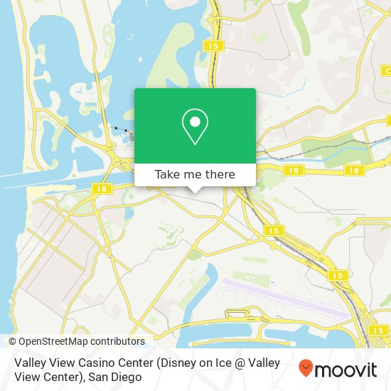 Valley View Casino Center (Disney on Ice @ Valley View Center) map