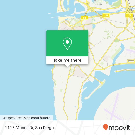 Mapa de 1118 Moana Dr