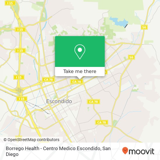 Borrego Health - Centro Medico Escondido map