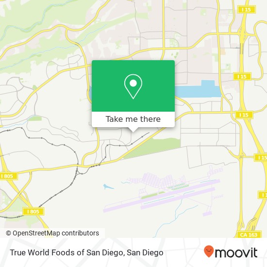 Mapa de True World Foods of San Diego