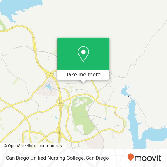 Mapa de San Diego Unified Nursing College