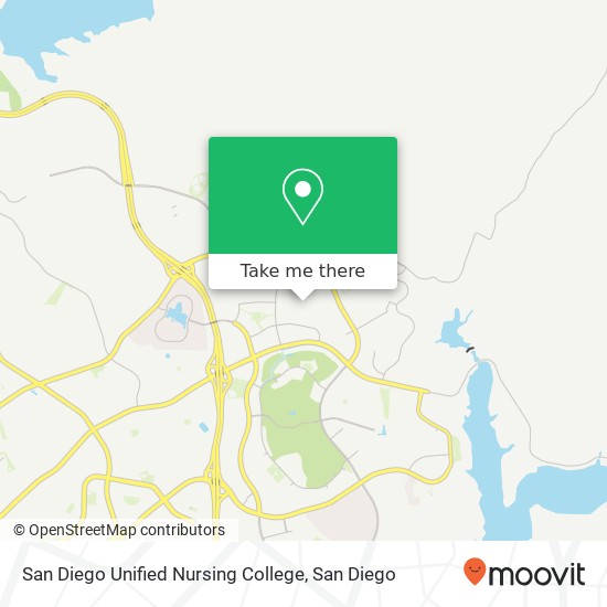 San Diego Unified Nursing College map