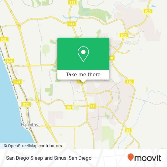 Mapa de San Diego Sleep and Sinus