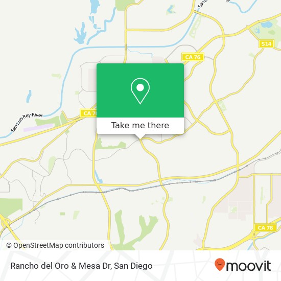 Rancho del Oro & Mesa Dr map
