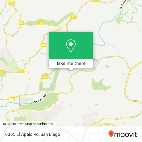 6365 El Apajo Rd map