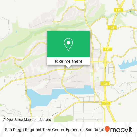 Mapa de San Diego Regional Teen Center-Epicentre