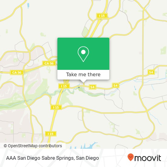 AAA San Diego Sabre Springs map