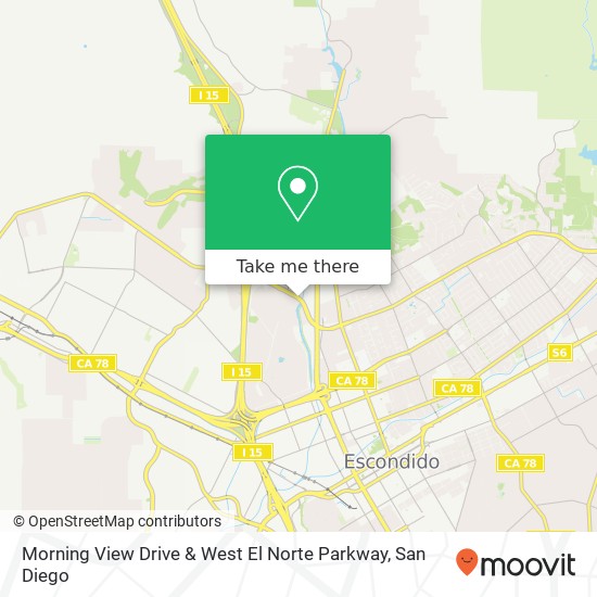 Mapa de Morning View Drive & West El Norte Parkway