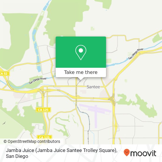 Mapa de Jamba Juice (Jamba Juice Santee Trolley Square)