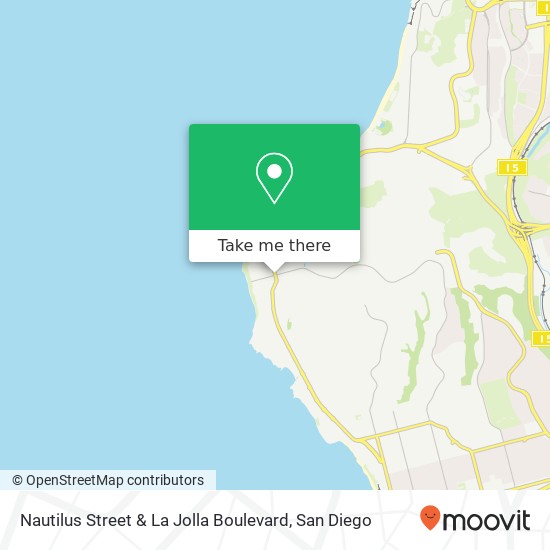 Nautilus Street & La Jolla Boulevard map