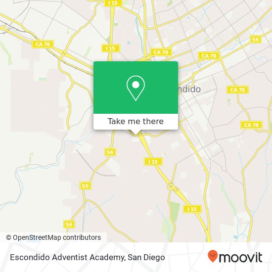 Mapa de Escondido Adventist Academy