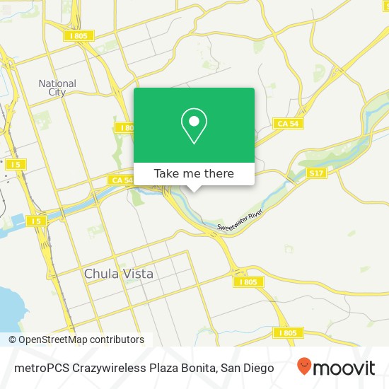 metroPCS Crazywireless Plaza Bonita map