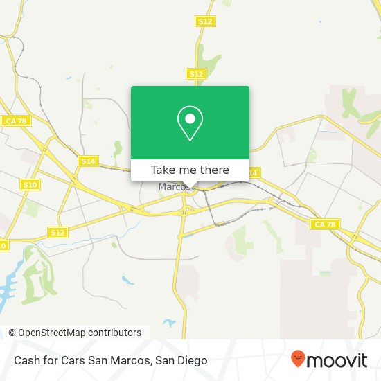 Mapa de Cash for Cars San Marcos