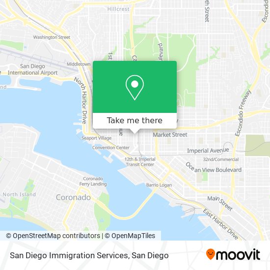 San Diego Immigration Services map