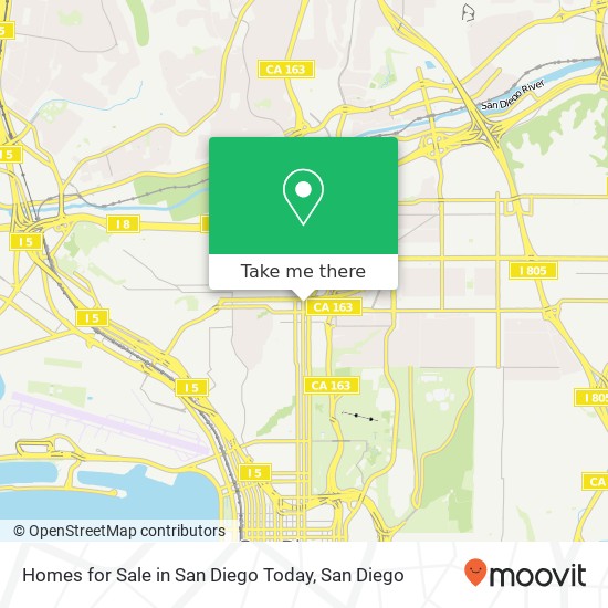Homes for Sale in San Diego Today map