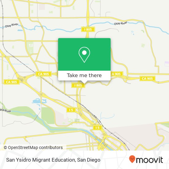 Mapa de San Ysidro Migrant Education