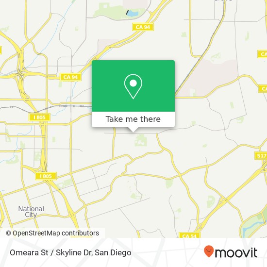 Omeara St / Skyline Dr map