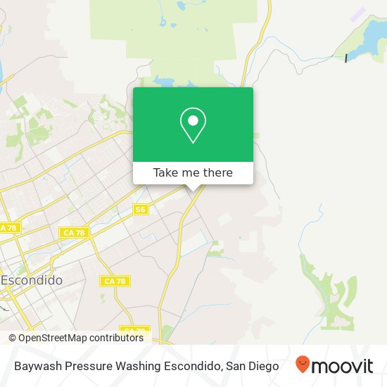 Baywash Pressure Washing Escondido map