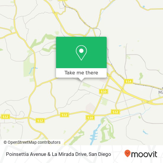 Poinsettia Avenue & La Mirada Drive map