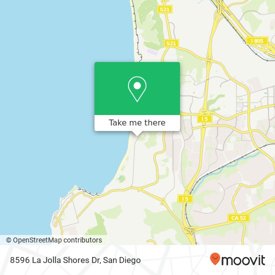 Mapa de 8596 La Jolla Shores Dr
