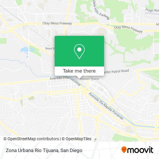 Zona Urbana Rio Tijuana map