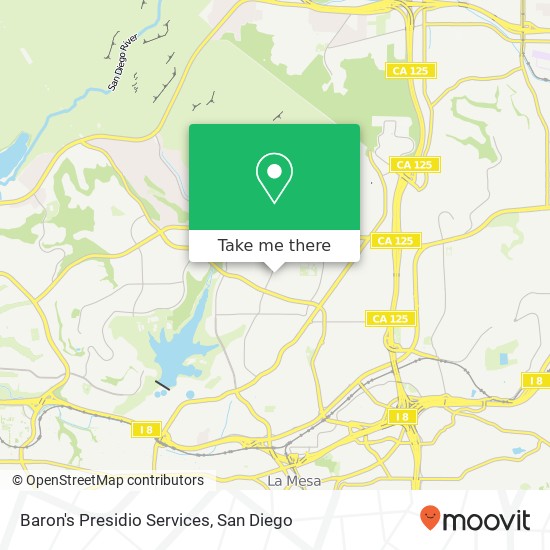 Mapa de Baron's Presidio Services