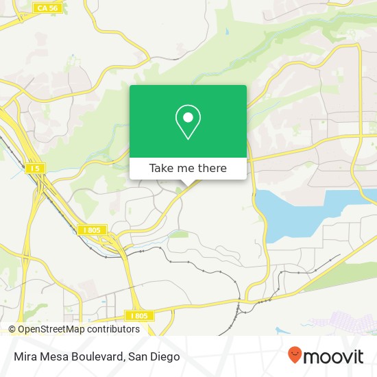 Mira Mesa Boulevard map